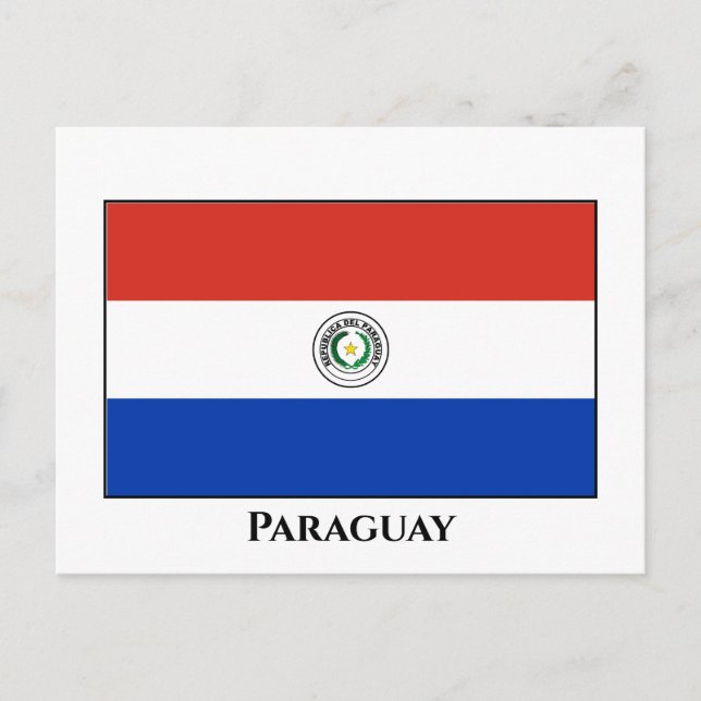 Carte Postale Drapeau du Paraguay (Paraguay) (Devant)