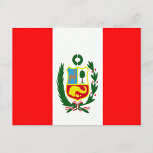 Carte Postale Drapeau du Pérou