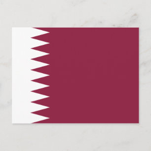 Carte postale drapeau du Qatar