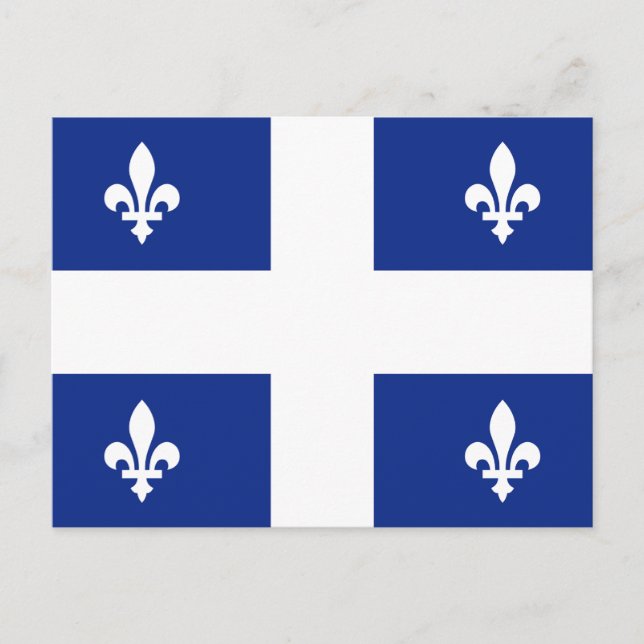 Carte Postale Drapeau du Québec (Devant)