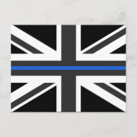 Drapeau du Royaume-Uni de la ligne bleue mince