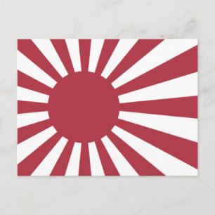 Carte Postale Drapeau du Soleil Levant impérial japonais, d'Edo 