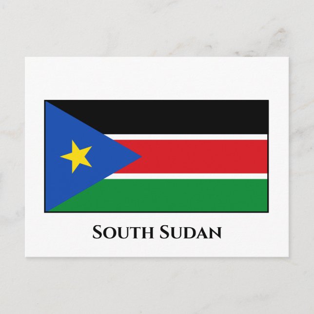Carte Postale Drapeau du Soudan du Sud (Devant)