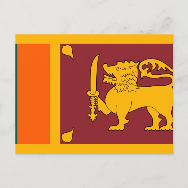 Carte Postale Drapeau du Sri Lanka (Devant)