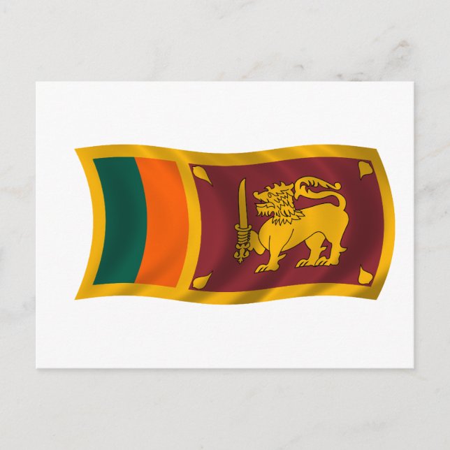 Carte Postale Drapeau du Sri Lanka (Devant)