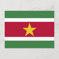 Carte postale drapeau du Suriname
