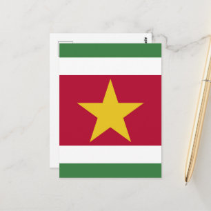 Carte Postale drapeau du Suriname