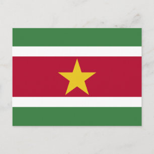 Carte Postale Drapeau du Suriname
