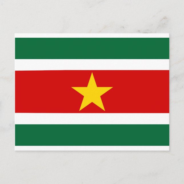 Carte Postale drapeau du Suriname (Devant)