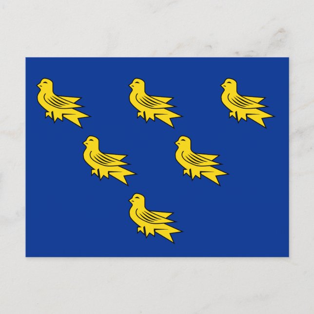 Carte Postale Drapeau du Sussex (Devant)