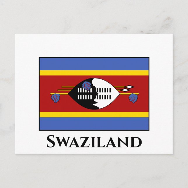 Carte Postale Drapeau du Swaziland (Devant)