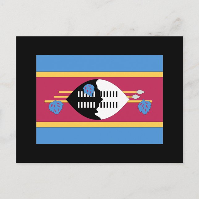 Carte Postale Drapeau du Swaziland (Devant)