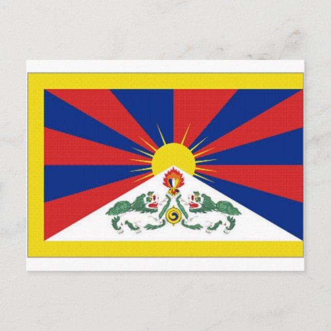 Carte Postale Drapeau du Tibet (Devant)