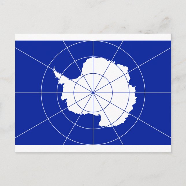 Carte Postale Drapeau du Traité sur l'Antarctique (Devant)