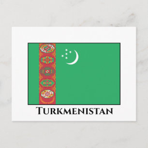 Carte Postale Drapeau du Turkménistan