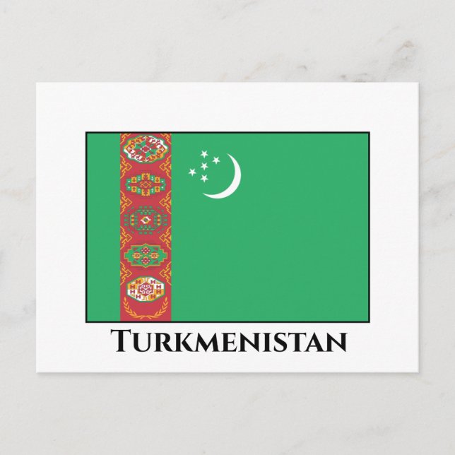 Carte Postale Drapeau du Turkménistan (Devant)