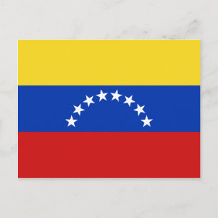 Carte postale drapeau du Venezuela