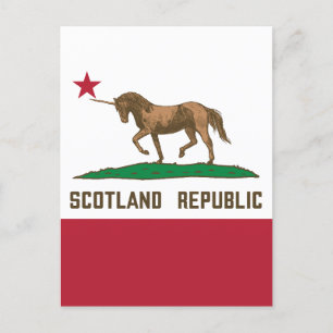 Carte Postale Drapeau écossais Californie Unicorne