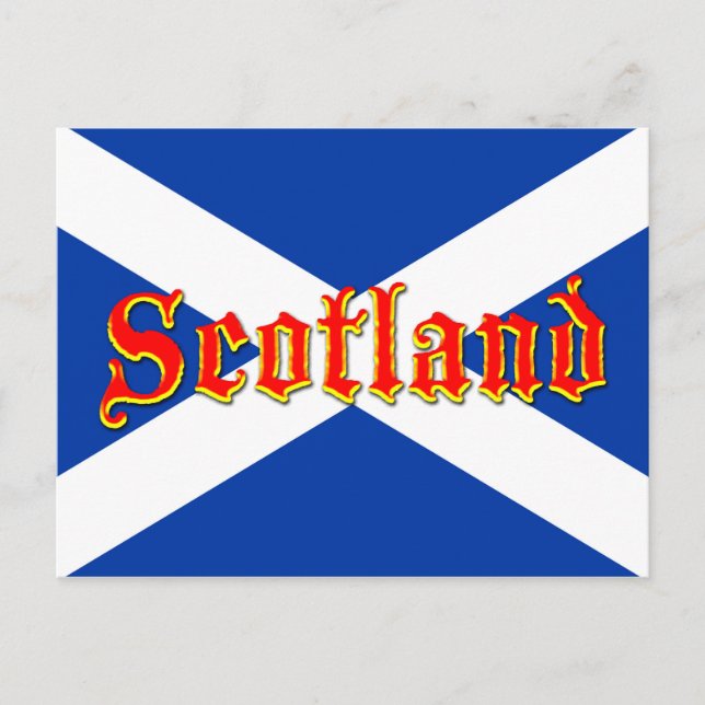 Carte Postale Drapeau écossais - Image de haute qualité (Devant)