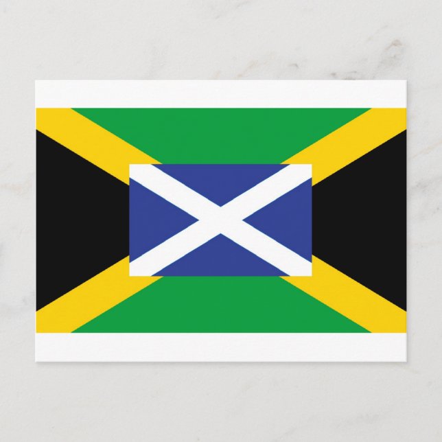 Carte Postale Drapeau écossais jamaïcain - Jamaïque - Écosse (Devant)