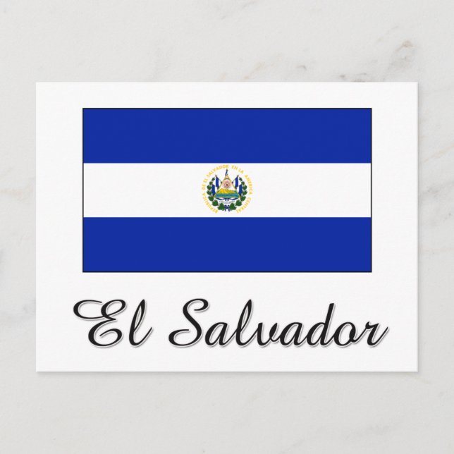 Carte Postale Drapeau El Salvador (Devant)