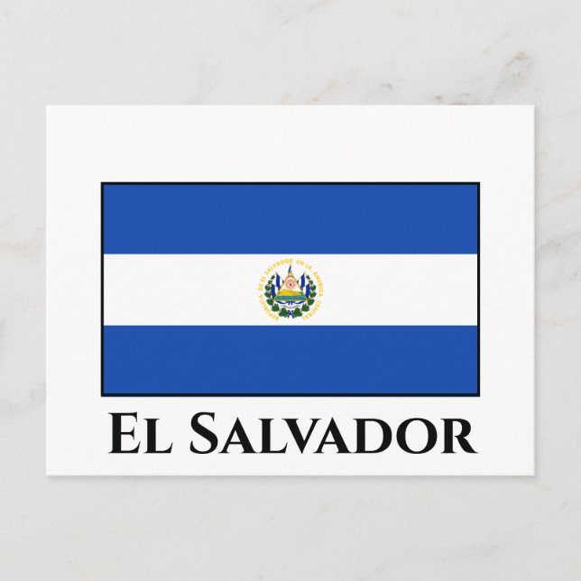 Carte Postale Drapeau El Salvador (Devant)