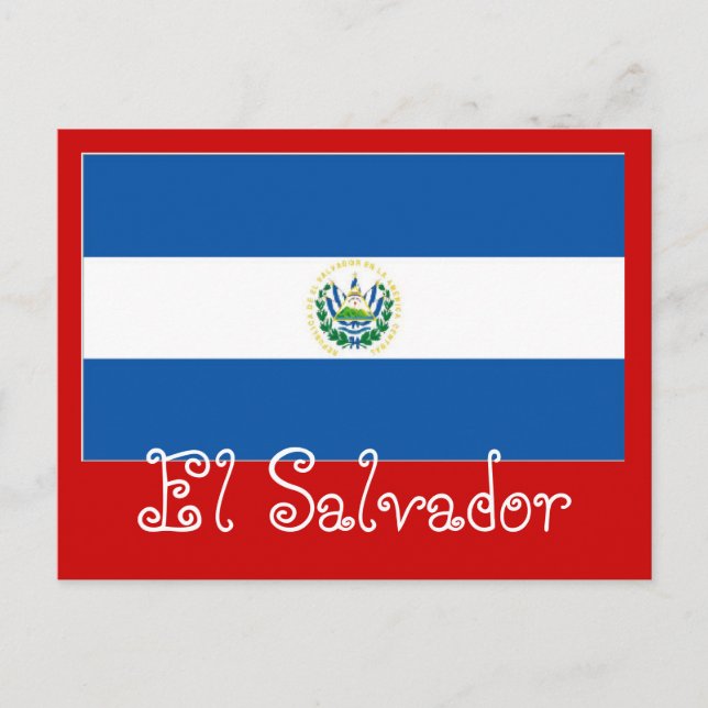 Carte Postale Drapeau El Salvador (Devant)