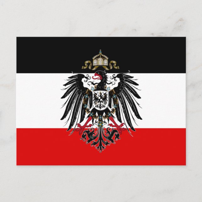 Carte Postale Drapeau Empire allemand (Devant)