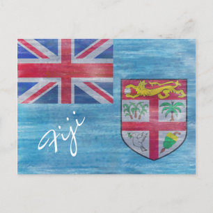 Carte Postale Drapeau en détresse aux Fidji