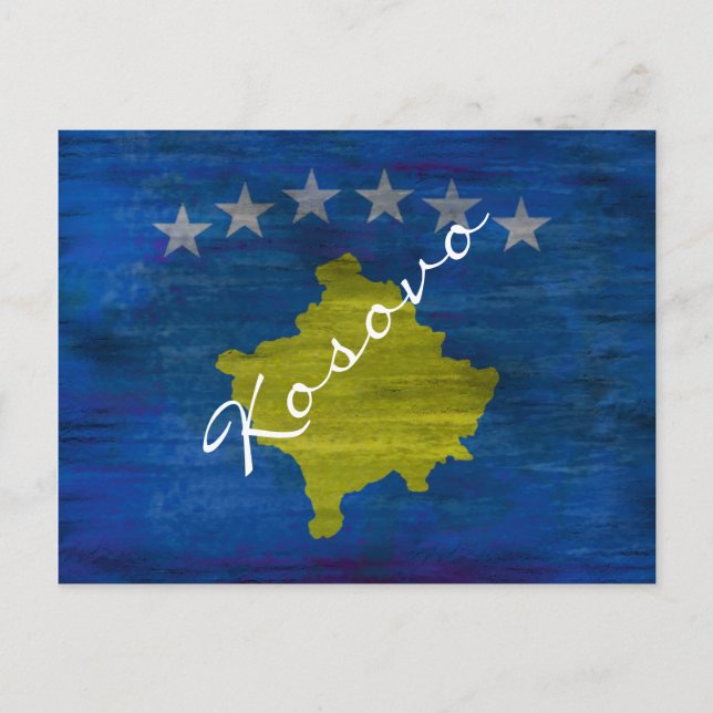 Carte Postale Drapeau en détresse du Kosovo (Devant)