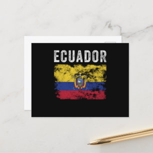 Carte Postale Drapeau équatorien désorganisé Drapeau équatorien