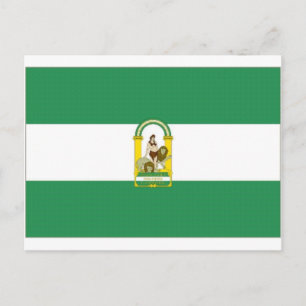 Carte Postale Drapeau Espagne Andalousie