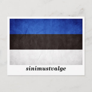 Carte Postale Drapeau Estonie "sinimustvalge"