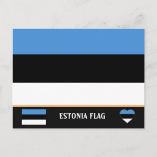 Carte Postale Drapeau estonien & Estonie - Voyage, vacances / sp