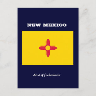Carte Postale Drapeau et slogan du Nouveau-Mexique