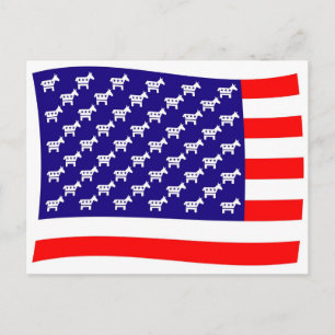 Carte Postale Drapeau étoilé des Démocrates