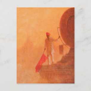 Carte Postale Drapeau ferroviaire homme Agra 2010