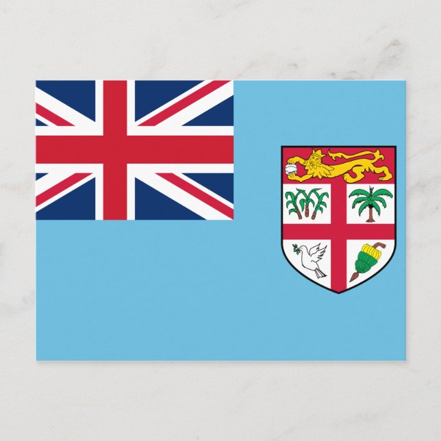Carte Postale Drapeau Fidji (Devant)