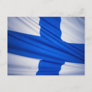 Carte Postale Drapeau Finlande
