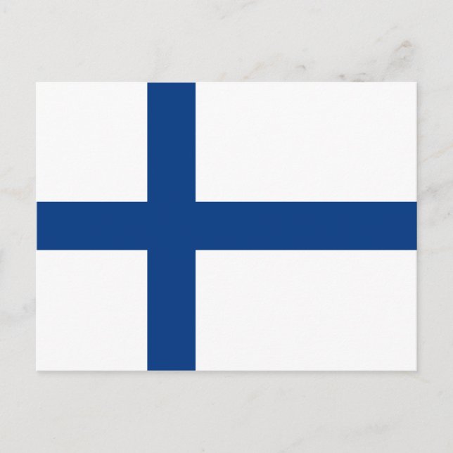 Carte Postale Drapeau Finlande (Devant)
