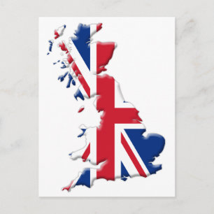 Carte Postale Drapeau-forme britannique