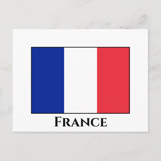 Carte Postale Drapeau français (Devant)
