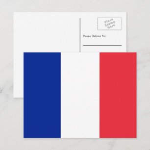 Carte Postale Drapeau français, Drapeau de la France