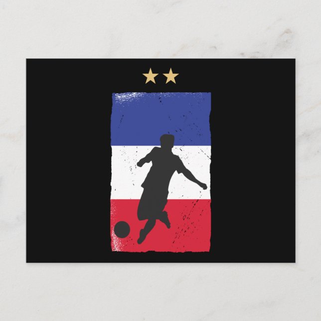 Carte Postale Drapeau français du drapeau français du maillot de (Devant)