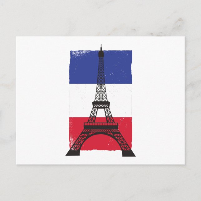 Carte Postale Drapeau français France (Devant)