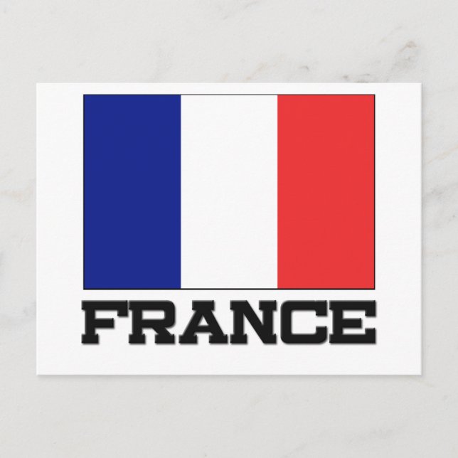Carte Postale Drapeau France (Devant)