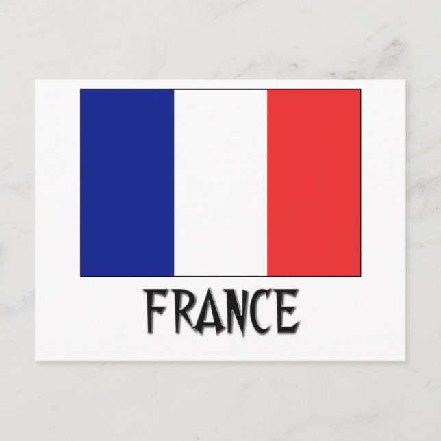 Carte Postale Drapeau France (Devant)