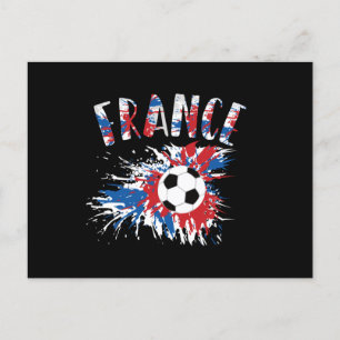 Carte Postale Drapeau France de balle de football