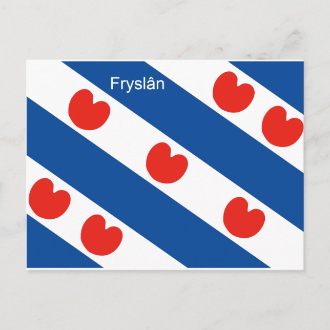 Carte Postale Drapeau frison Friesland Holland (Devant)