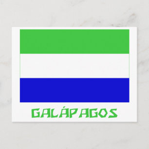 Carte Postale Drapeau Galápagos avec nom